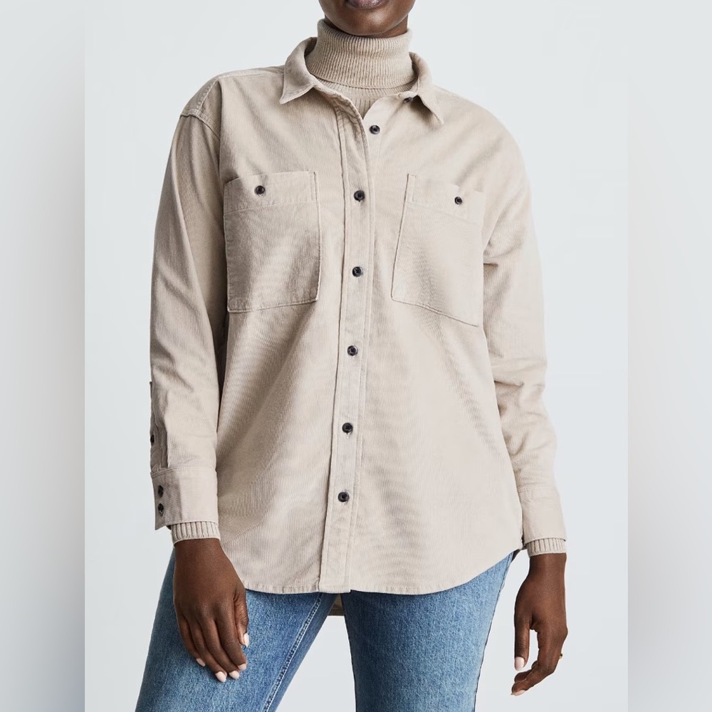 Never worn Everlane oversized corduroy shirt
